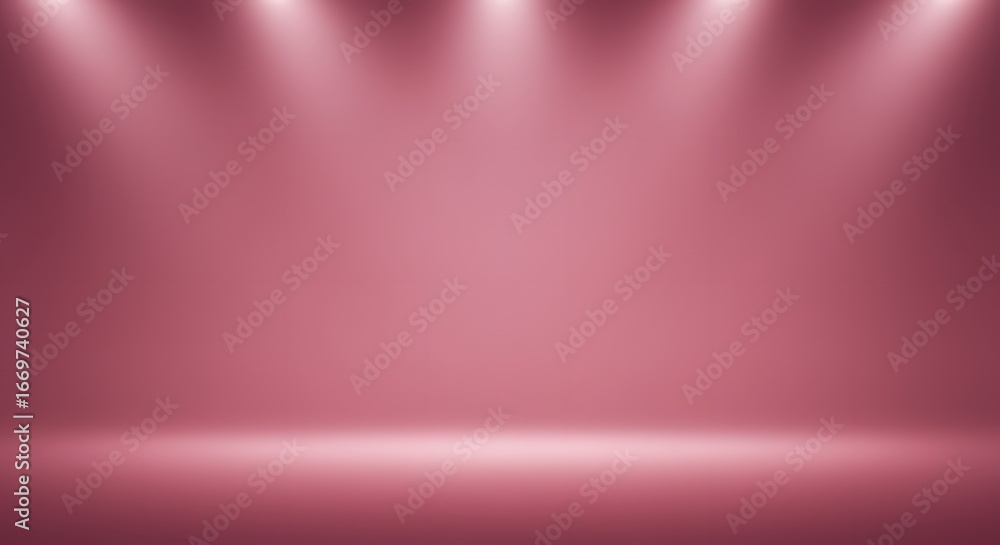 Obraz premium Empty rose studio background with soft lighting