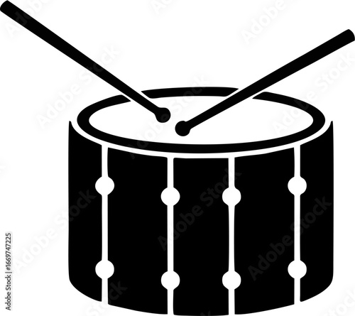 Drum Set Silhouette Vector
