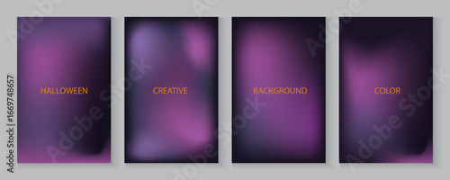 Happy Halloween, abstrct gradient banner design dark purple background, poster or cards for over spooky waves, dark purple splashing in scary, mysterious Halloween cover  atmosphere, horror night.