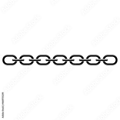 Metal Chain Link Vector Icon