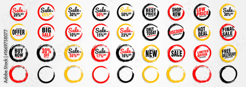 stickers and tags banners set, sales label collection suitable for design promotion media
