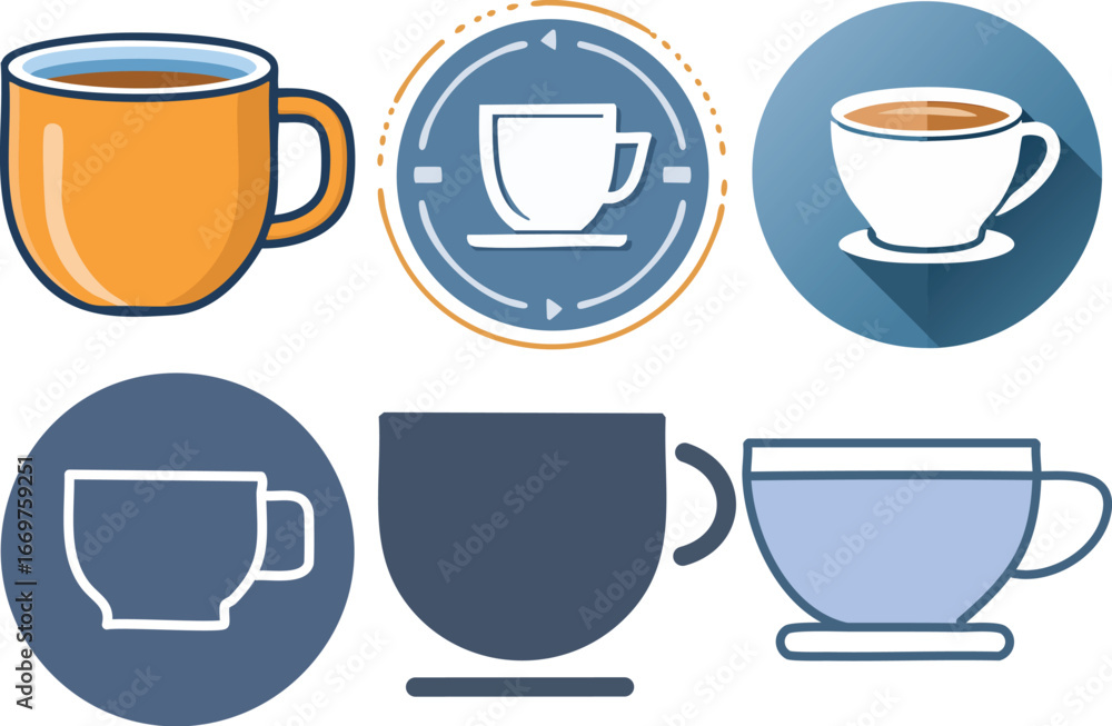 A minimalist and modern vector icon of a cup, symbolizing drinks, beverages, and tableware. A minimalist and modern vector icon of a cup, symbolizing drinks, beverages, and tableware.