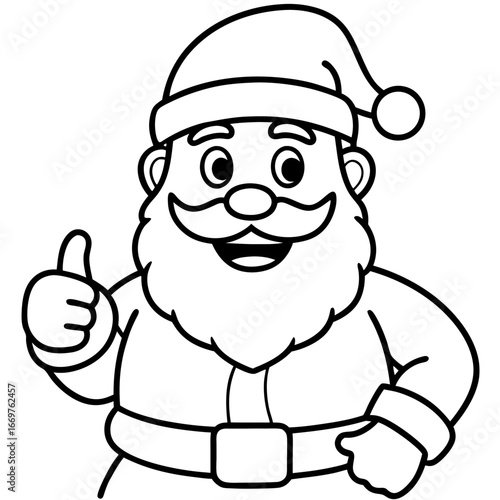 A humorous Christmas cartoon vector drawing of a funny boy and an animal turtle with a Santa Claus character