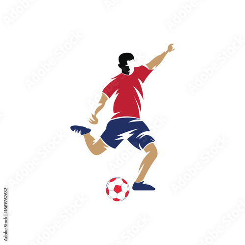 soccer player with ball vector design.