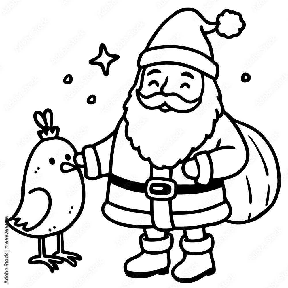 Obraz premium santa claus with gifts