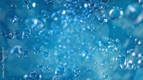 Wallpaper Mural Super Slow Motion Shot of Flying Water Drops On Blue Background at 1000fps. Torontodigital.ca