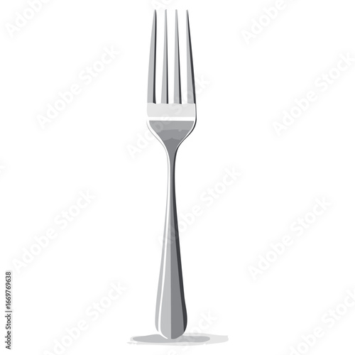 A simple line art illustration of a fork, capturing the essence of a dining tool in a clean, accessible manner.