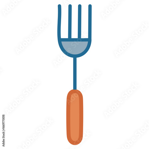 A professional and clean vector icon of a spork, conveying a sense of practicality and innovation in dining.