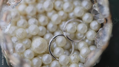 Wedding rings, couple rings, ring macro close-up