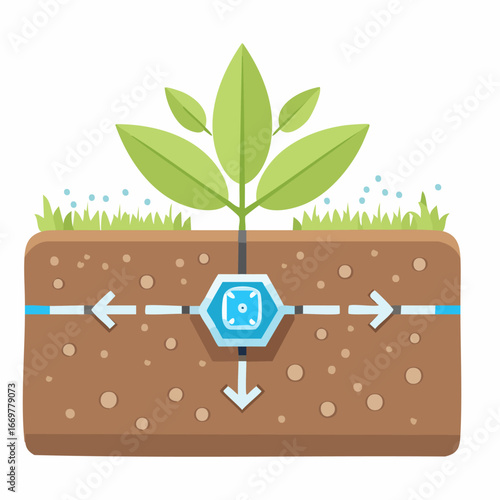 Smart Plant Growth System Underground Precision Agriculture Technology