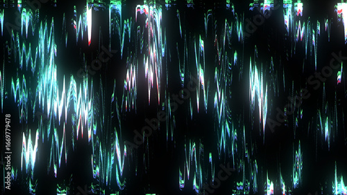 Glitch background. Abstract screen with noise effect. Failure television and monitor. Technical problem computer. Digital hacking. Warning bug lost connect, disconnection, hack. 3D rendering.