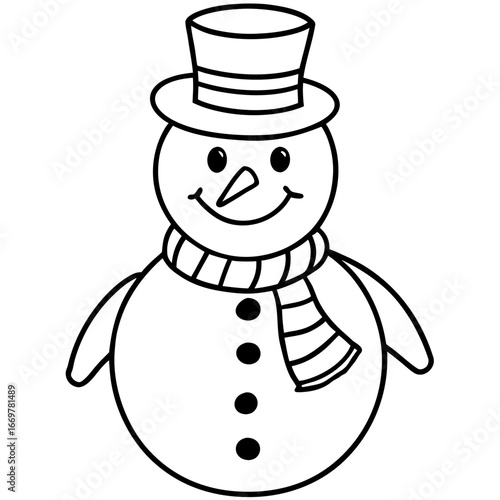 snowman with a scarf