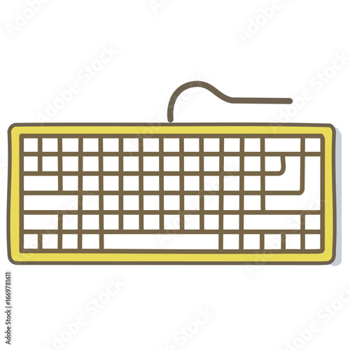 A professional and clean vector icon of a keyboard, conveying a sense of high-tech devices and efficient data entry for various business and personal tasks.