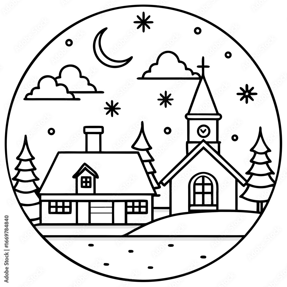 Fototapeta premium house in the snow