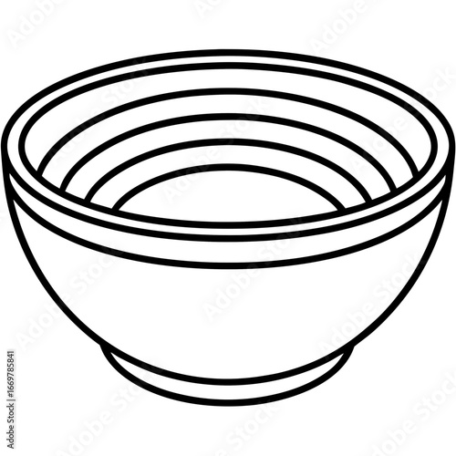 empty bowl on white background
