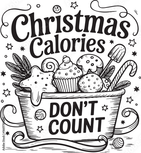 Christmas Baking Quotes, Holiday Cookie Baking Lettering & Festive Quote Designs