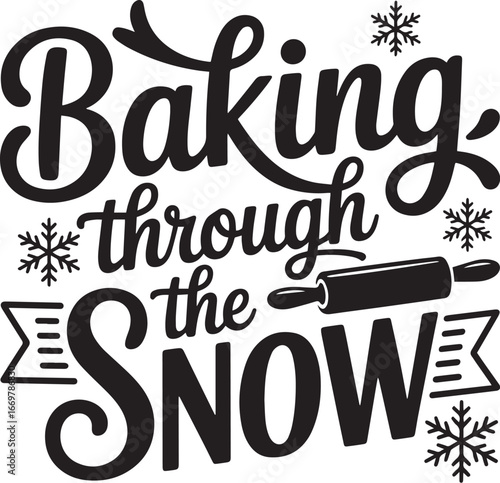 Christmas Baking Quotes, Holiday Cookie Baking Lettering & Festive Quote Designs