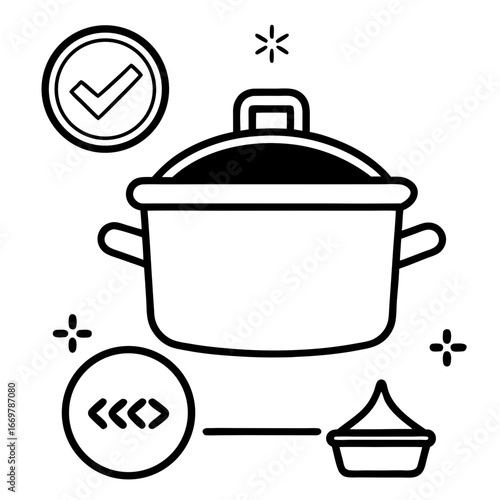cooking pot vector