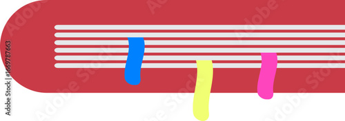 Illustration of Book with Colorful Bookmarks