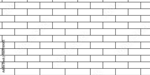 white brick wall texture and solid bricks seamless pattern background.	