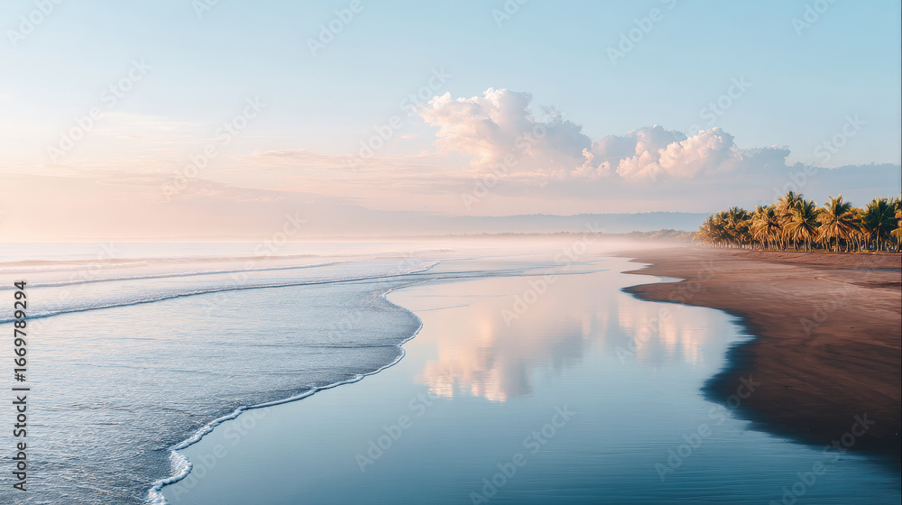 Fototapeta premium experience tranquil beauty of balinese beach where ultrabright sun meets crystalclear waters
