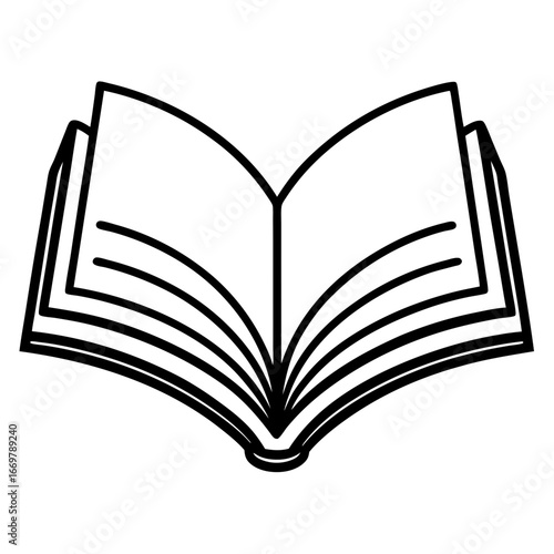 An old, blank open book with pages spread like wings, a symbol of knowledge and love for reading