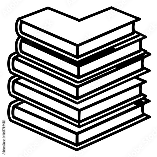 A pile of old books isolated on a white background symbolizing education, knowledge, and literature
