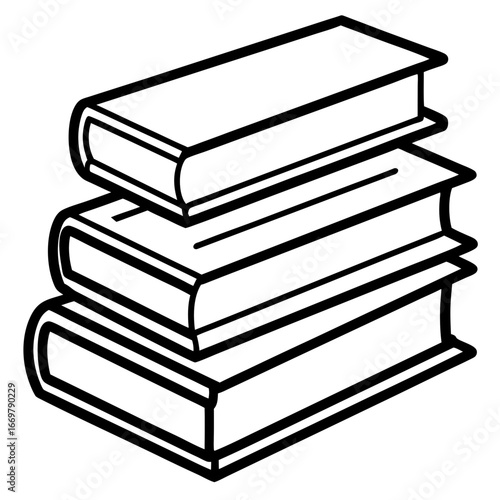 A large stack of books represents education, knowledge, and learning, a powerful isolated pile of literature for reading and study