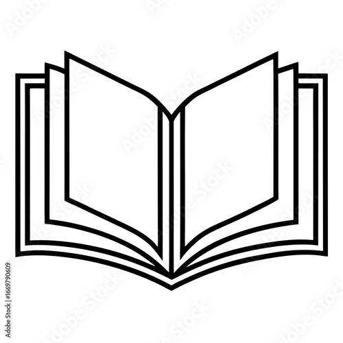 An open book lies isolated on a white background, its pages invitingly spread