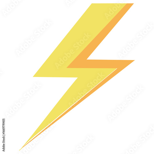 A stylized vector icon of a lightning bolt, symbolizing a sudden idea or a moment of inspiration.