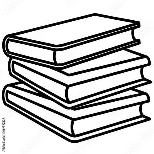 A single isolated stack of old, hardcover books represents knowledge and education