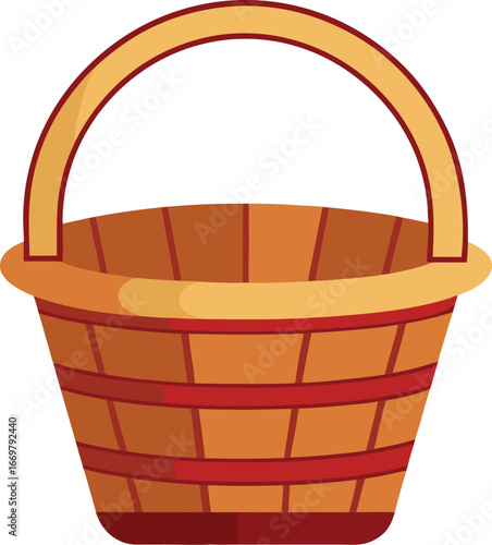 empty basket isolated on white