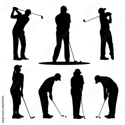 set of golf players