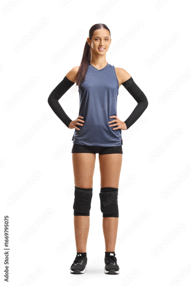 Fototapeta premium Portrait of young female volleyball player