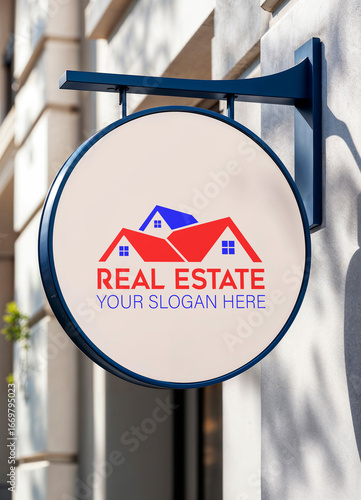 real estate logo  and mockup design	