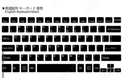 英語配列 キーボード ブラック〜English keyboard black〜