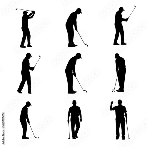 golf player silhouette