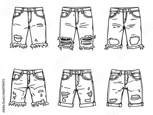 Ripped Jean Fashion Illustration