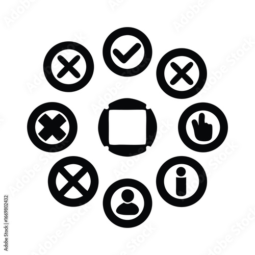 Cancel Icon Vector. Flat design style eps 10 vector.