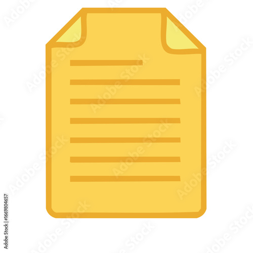 A simple line art illustration of a piece of paper, capturing the essence of a blank canvas for ideas in a clean, accessible manner.