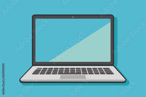 laptop with blue screen