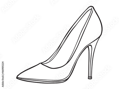 black high heel shoes