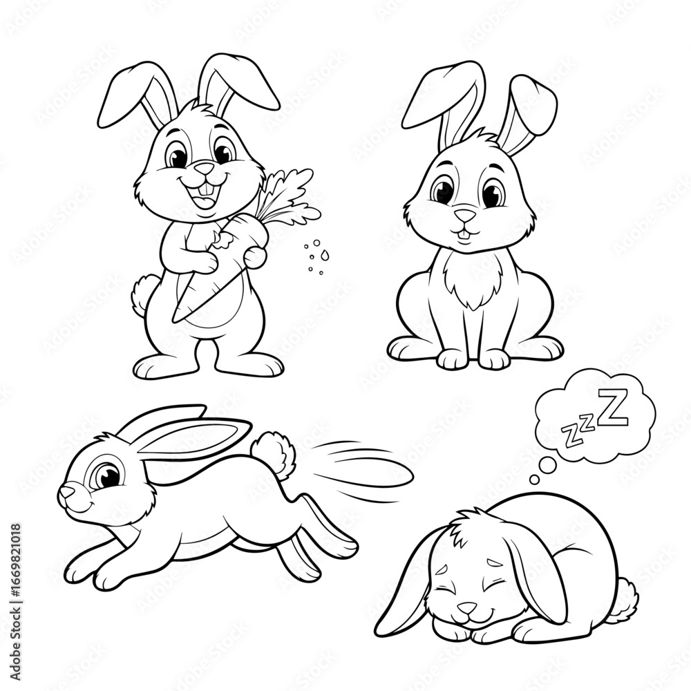 Obraz premium easter bunny with eggs