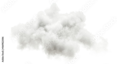 Φωτογραφία White weather cloud spreading isolate on transparent backgrounds 3d illustration