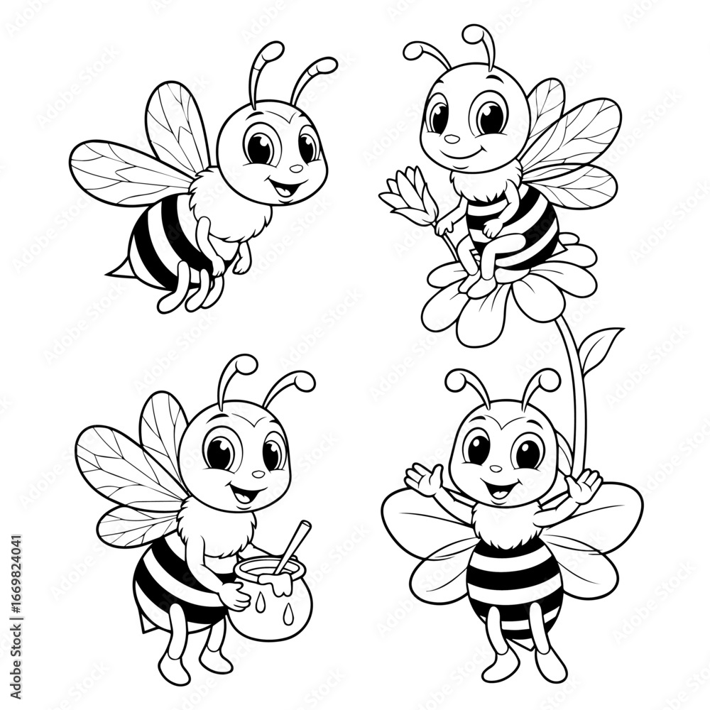 Obraz premium bee and honey