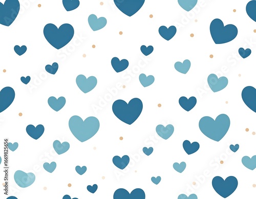 Simple heart pattern on white background