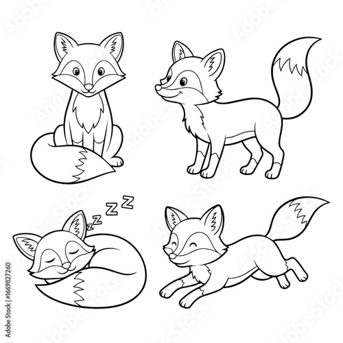 Cute cartoon pets vector illustration with playful animals