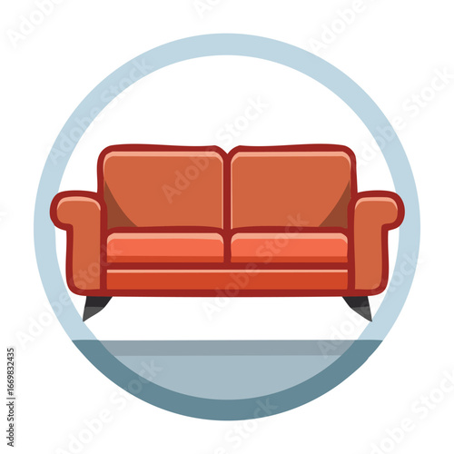 A clean and versatile vector icon of a sectional sofa, perfect for use in home decor apps, furniture websites, and interior design projects.