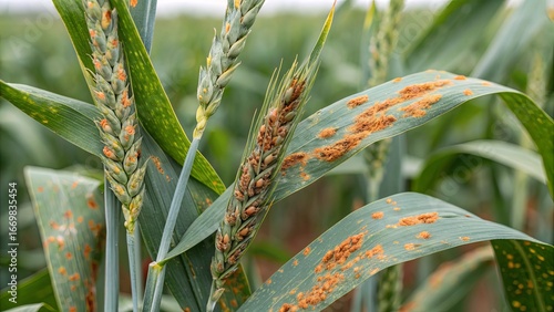 Wheat Leaf Rust Disease in Agricultural Field