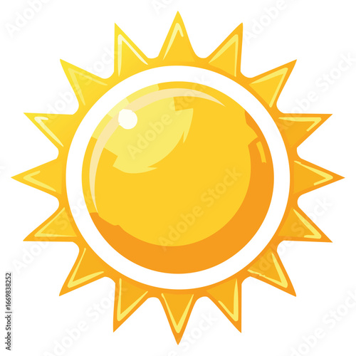 A simple line art illustration of a sun, capturing the essence of a natural light source in a clean, accessible manner.